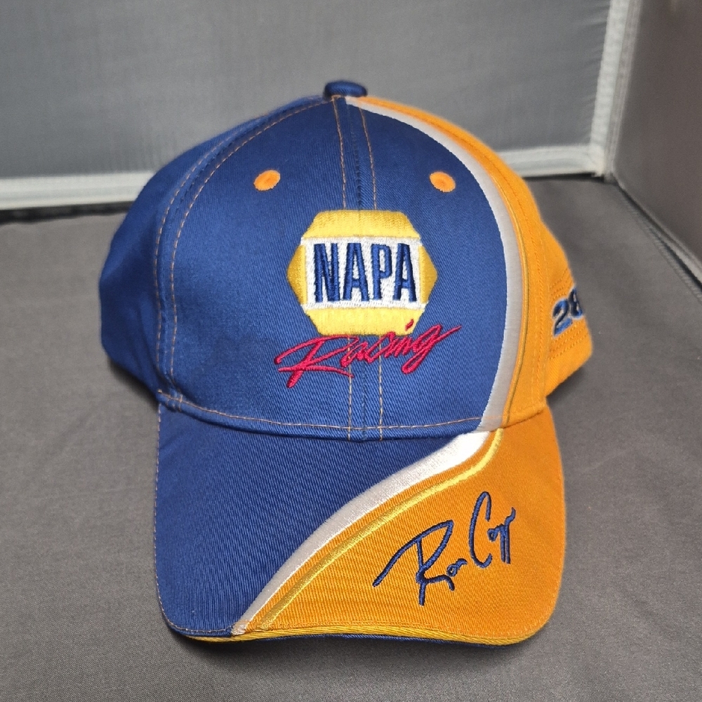 NAPA Racing #28 Ron Capps Blue and Yellow Cap Hat